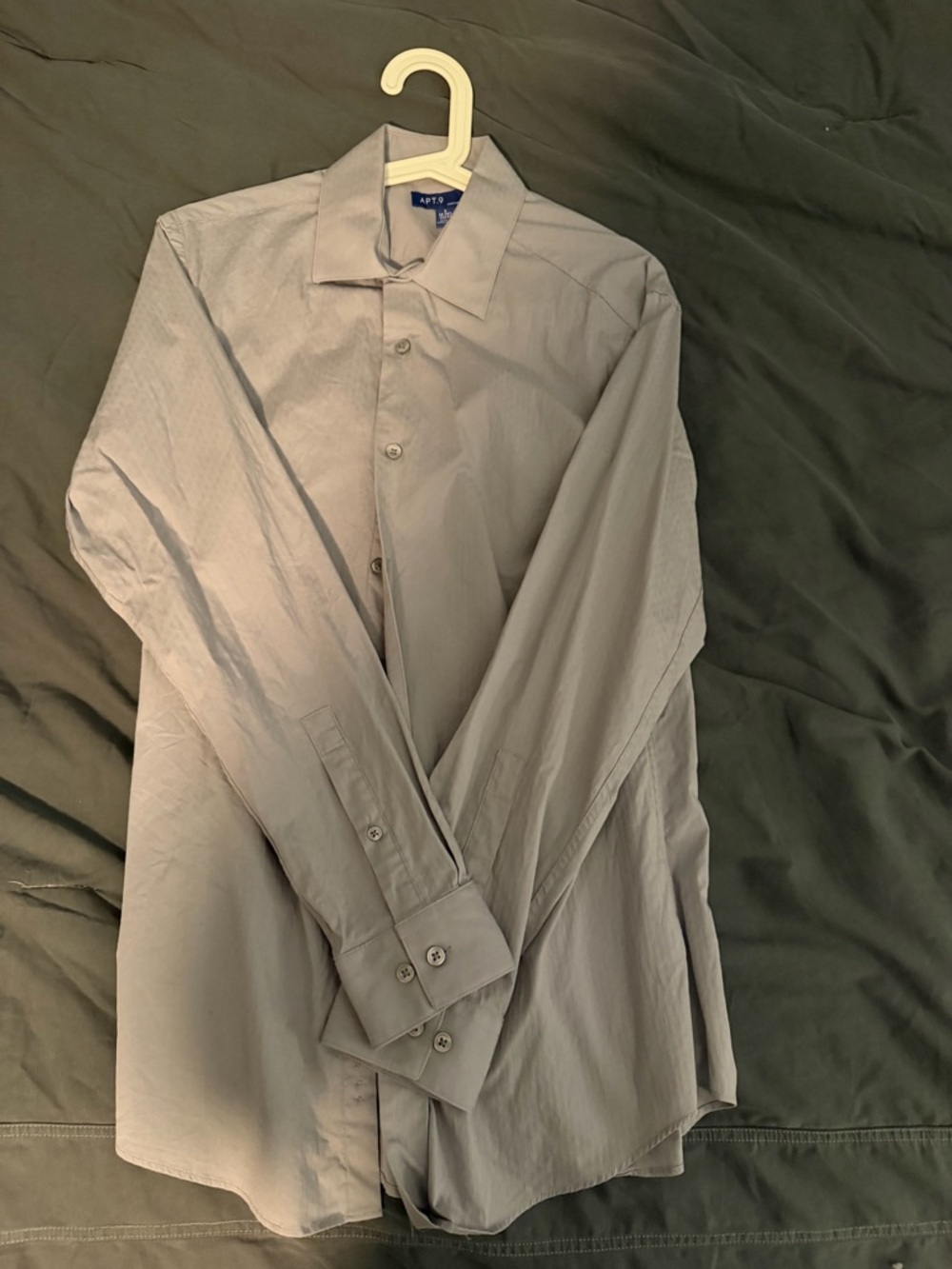 Apt. 9 Men's Gray Long-Sleeve Dress Shirt